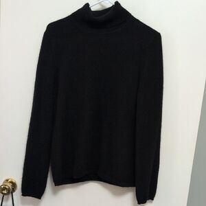 Chashmere Black Turtleneck Blouse